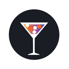 Summer Cocktail Party. Drinks logo. Bar Menu Design Template. Happy Hour. Vector illustration