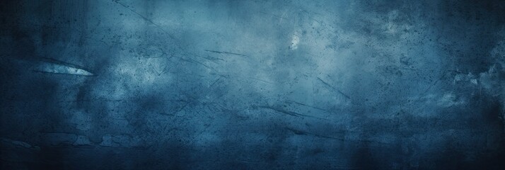 Obraz na płótnie Canvas Dark Blue Abstract Wall Texture with Vintage Black Borders. A Dark and Elegant Teal Colored