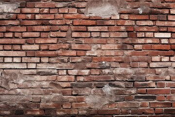 Old Red Brick Wall with Aged Stone and Decorative Background. The Perfect Architecture 