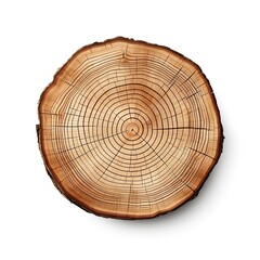 Tree Wood Cut Surface. Close-Up of Concentric Grain Slices from Organic Tree. Natural Brown Line