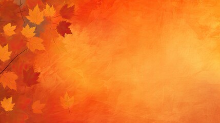 Naklejka na ściany i meble Fall Flair: Textured Bright Orange Background with Yellow Border - Ideal for Thanksgiving