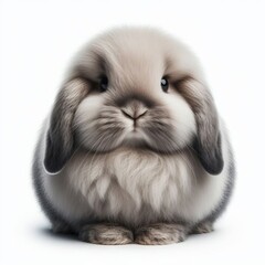 Angora Rabbit  on white background
