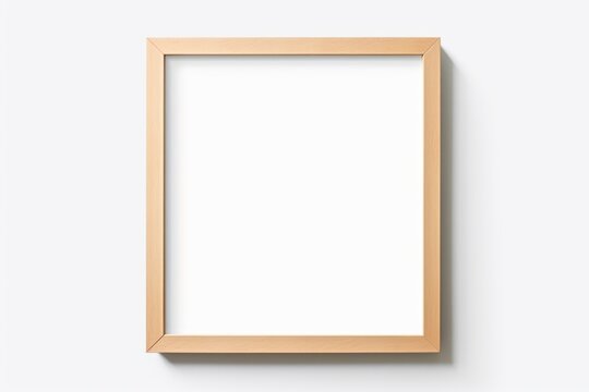 A simple picture frame hanging on a wall. Suitable for interior design concepts