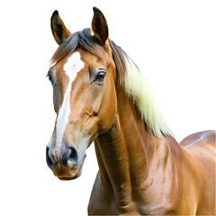 Wild mustang horse isolated on Transparent background.