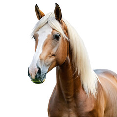 Wild mustang horse isolated on Transparent background. - obrazy, fototapety, plakaty