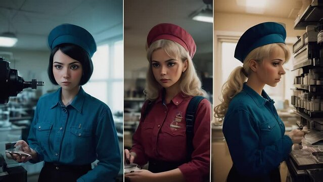 Women in Different Professions Over the Years Generative AI