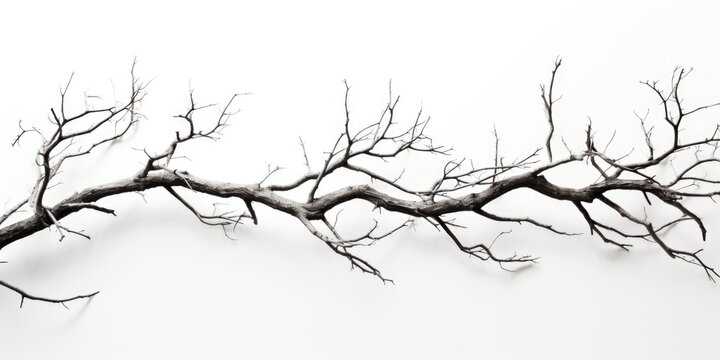 Monochrome image of a tree branch, suitable for various design projects