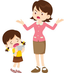 parent angry scold to kid addicted mobile phone
