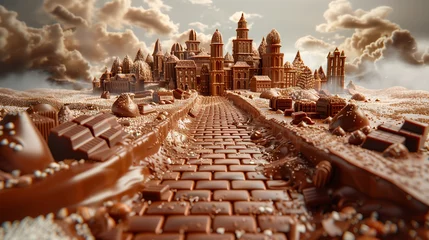Gordijnen Chocolate World - City landscapes and skylines © Rieth