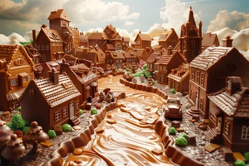 Küchenrückwand glas motiv Chocolate World - City landscapes and skylines © Rieth