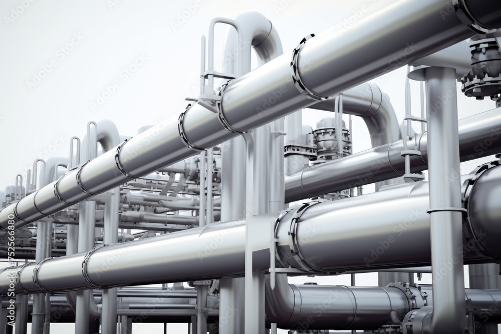Poster a network of interconnected pipes. suitable for industrial or engineering concepts