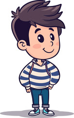 Explorer Man Discovering New Worlds in Vector Form