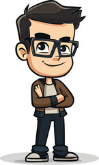 Cowboy Man Ropin the Steers in Vector Art