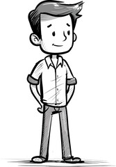Trapper Man Catchin the Critters in Vector Illustration