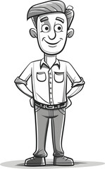 Obraz premium Banker Man Investin the Money in Vector Graphics