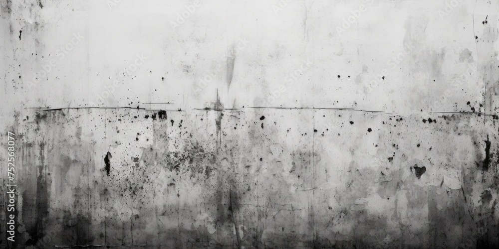 Poster close-up of a black and white weathered wall texture. ideal for background or design element