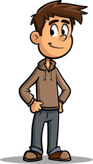 Cowboy Man Rollin the Cigarette in Vector Illustration