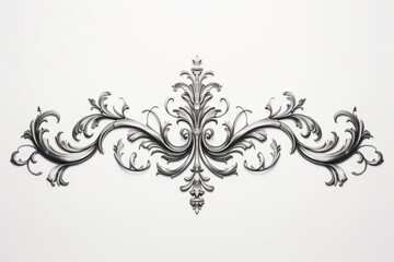Fototapeta na wymiar Black and white drawing of a decorative design, suitable for various projects