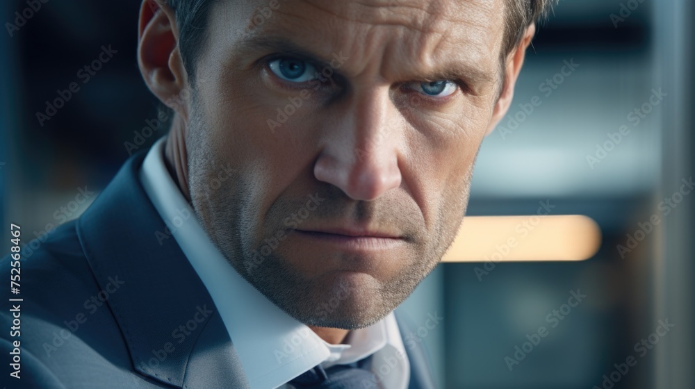 Poster a detailed shot of a man in a formal suit. ideal for business and professional concepts