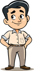 Pioneer Man Tradin with the Natives in Vector Art