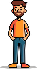 Banker Man Investin in the Railroad in Vector Form