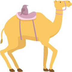 East animal run icon cartoon vector. Arab desert camel. Courier present