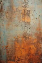 A rusted metal surface with a blue sky in the background. Suitable for industrial and grunge themed designs