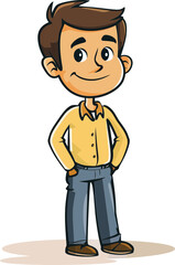 Gambler Man Holdin the Winning Hand in Vector Illustration