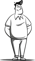 Prospector Man Findin the Nugget in Vector Form