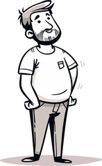 Prospector Man Breakin Ground in Vector Form