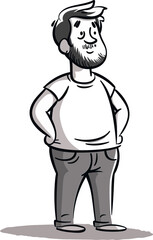 Banker Man Bankin on the Future in Vector Graphics