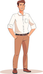 Fototapeta premium Outlaw Man Ridin the Outlaw Trail in Vector Illustration