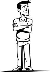 Outlaw Man Makin a Quick Getaway in Vector Form