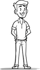 Banker Man Balancin the Books in Vector Illustration