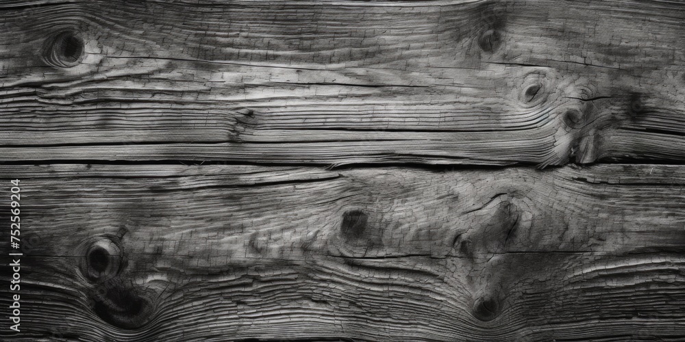 Poster A black and white photo of a wooden wall. Suitable for use as a background for various design projects
