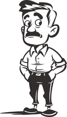 Outlaw Man Makin a Quick Getaway in Vector Graphics