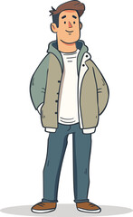 Gambler Man Winnin Big in the Casino in Vector Graphics