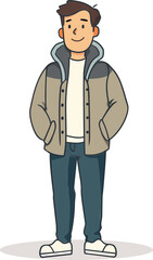 Cowboy Man Ridin the Lone Trail in Vector Illustration