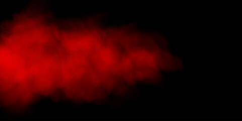 Fog or smoke, red smog cloud on isolated transparent special effect. Vector illustration, morning fog over land or water surface, magic haze.	