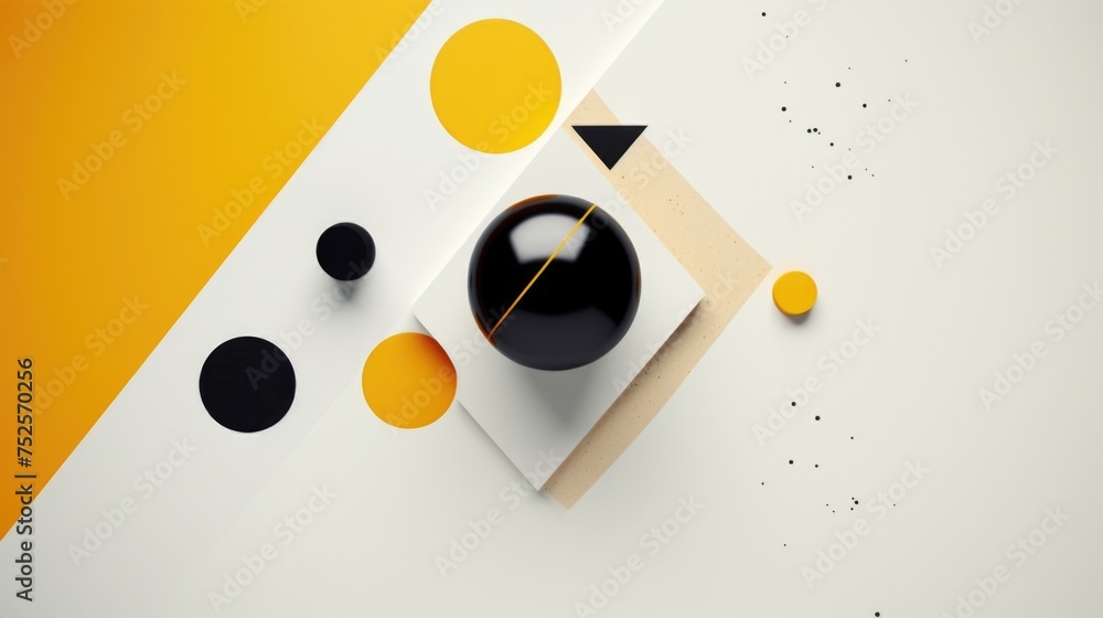 Poster a black clock sitting on top of a white table. ideal for time management concepts