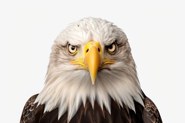Obraz premium Close up of a majestic bald eagle, perfect for wildlife themes