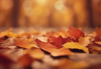 Background in autumn colors with decoration