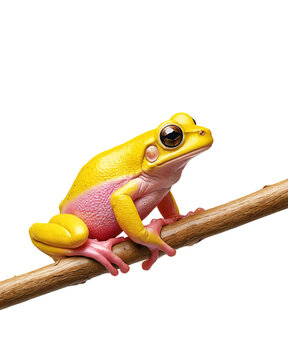 cute tree frog isolated on white background