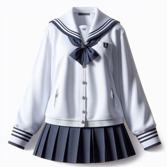 school uniform on white background

