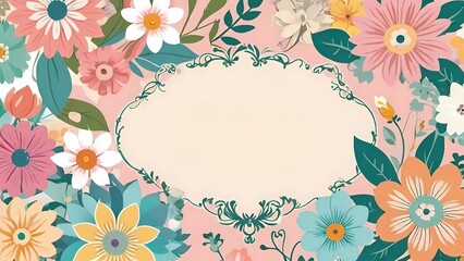 background with floral pattern