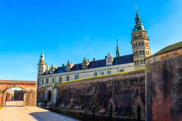 View of Kronborg Castle in Helsingor (Elsinore), Denmark