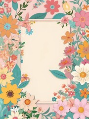 Fototapeta na wymiar background with floral pattern