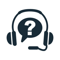 Support Service Headset, Support Service, Customer Support, Customer Service, Call Center Icon Design Template Elements