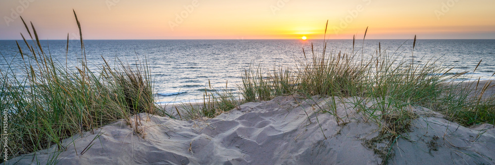 Wall mural sunset at the dune beach