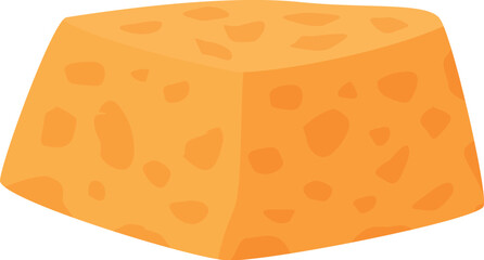 Bread croutons icon cartoon vector. Cooking cube. Nutrition grain garlic
